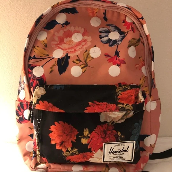 Herschel Supply Company Floral Pink Backpack Herschel Supply Co. Canvas Backpack - Pink Backpacks  main image 2